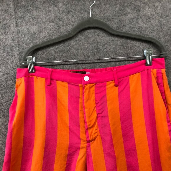 Reunion Outfitters Tencel Shorts Mens XL Pink Orange Stripe Lightweight Colorful - Picture 3 of 9